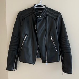 SOLD Zara Black Faux Leather Jacket